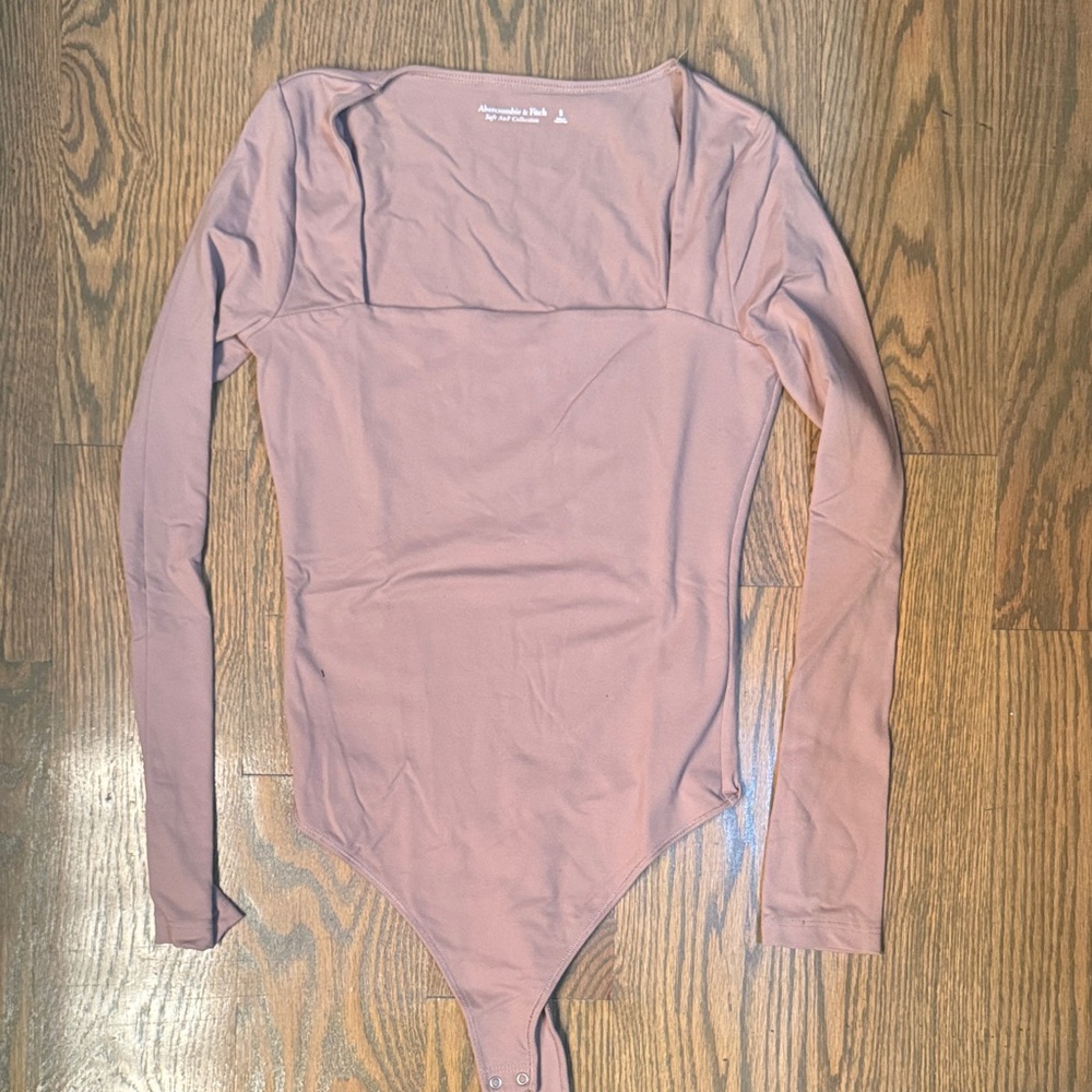 Abercrombie & Fitch Pink Long Sleeve Bodysuit